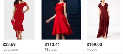 Red Dresses on Google
