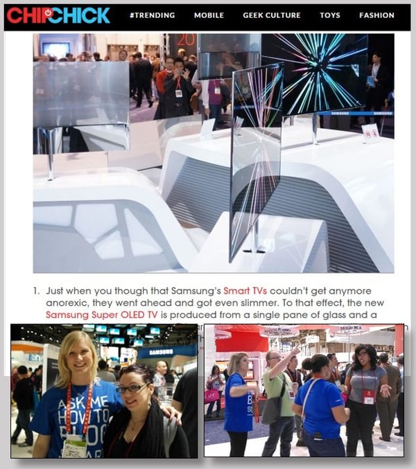 Ignite Social Media team at CES for Samsung Televisions