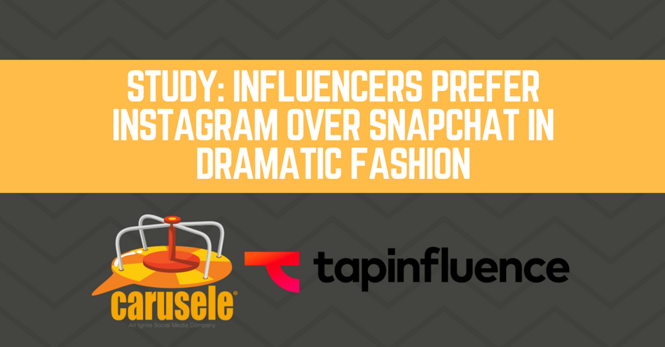 Influencers prefer Instagram over Snapchat in dramatic fashion