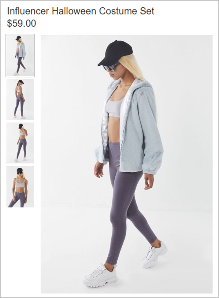 Urban Outfitters Promotes Influencer Halloween Costume