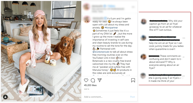 Influencer Fraud Example